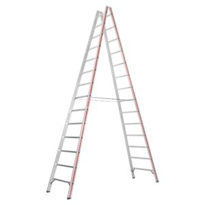 Hymer | Dubbele ladder | Tweezijdig beklimbaar | 2x14 sporten