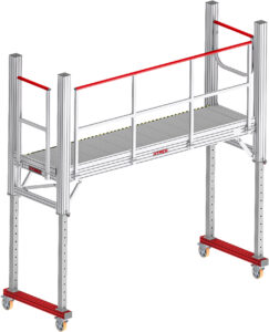 Werkplatform met pennen