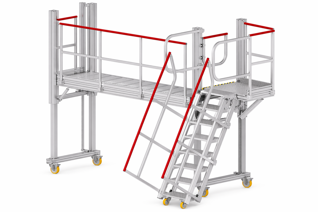 werkplatform met trap haaks