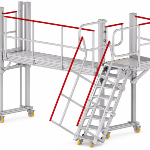 Hymer | Multifunctioneel werkplatform | Hoogteinstelling met heugellier | Trapopgang haaks